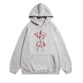 Grey Thickened Fleece Hoodie
